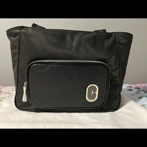 Coach Tote Black in Nylon and Pebbled Leather
